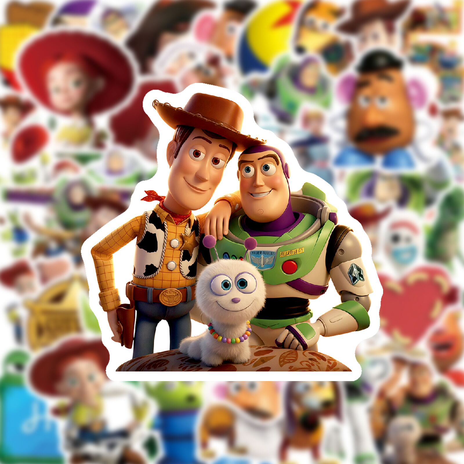 Disney | ขายร้อน 50 ชิ้นการ์ตูนดิสนีย์ทอยสตอรี่สติกเกอร์ DIY ตกแต่ง PVC กันน้ำสเก็ตบอร์ดโน้ตบุ๊คกราฟฟิตี้ของเล่น