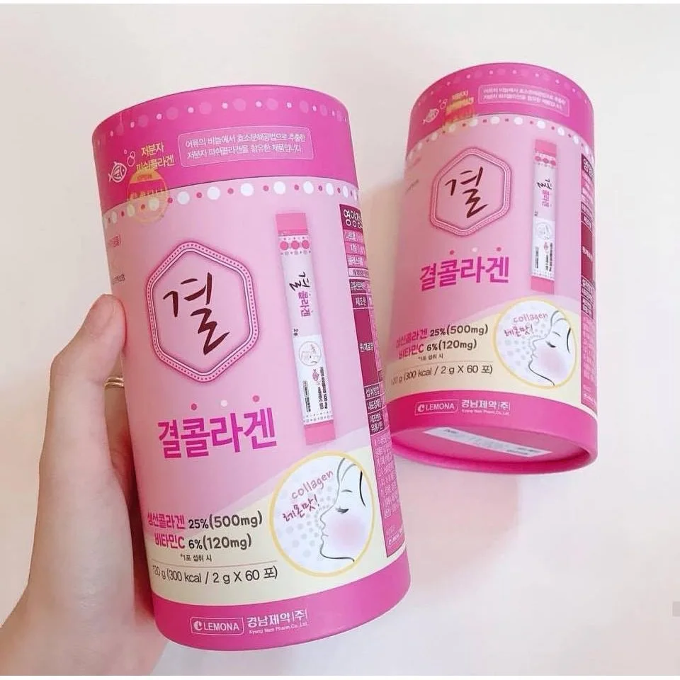 (แบบกระปุกมี 60 ซอง ) Lemona Gyeol Collagen คอลลาเจนเกาหลี