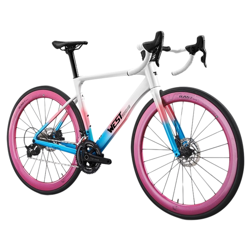 West Biking | 3D Printed Saddle Carbon Fiber Wheel Set Hydraulic Disc Brakes Road Bike 22 Speed ราคา 28,727 บาท*ส่งฟรี