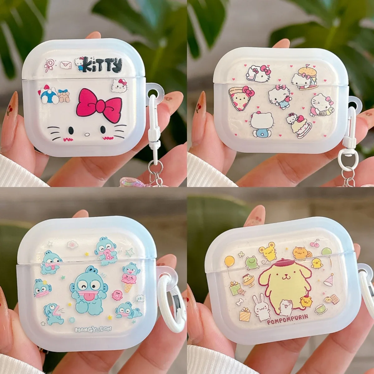 น่ารักการ์ตูน Sanrio Hello Kitty Purin หูฟังสําหรับ Airpods 1 2 3 4 Pro 2021 ชุดหูฟังไร้สายบลูทูธป้องกัน ราคา 52 บาท*ส่งฟรี