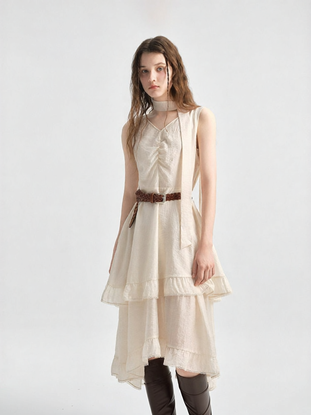 TEENIE WEENIE | Autumn New Fashionable French Romantic Tiered Dress ราคา 7,410 บาท*ส่งฟรี