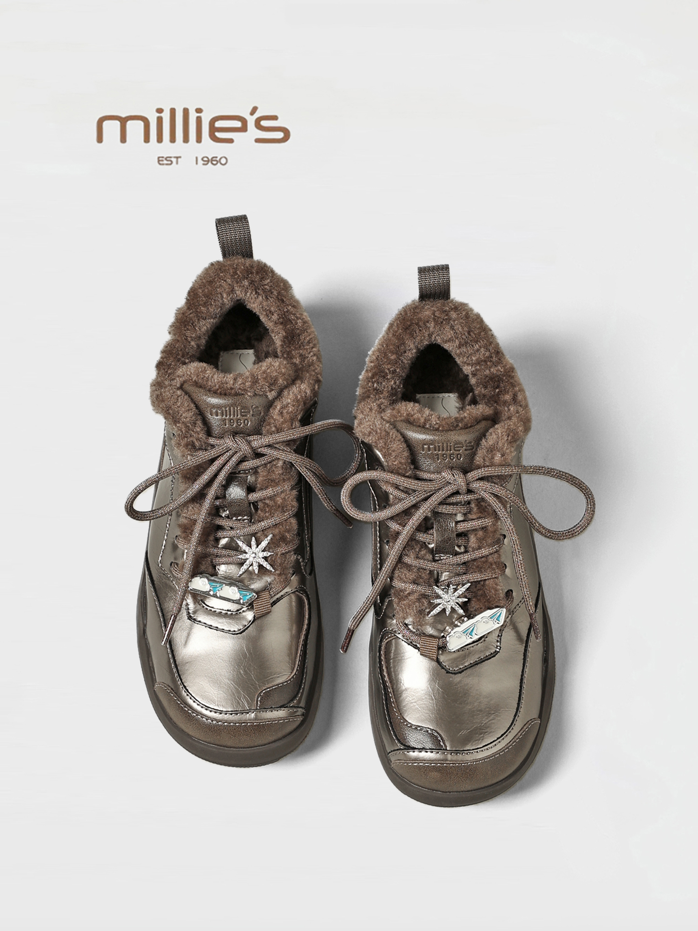 Vintage Retro Casual Shoes Low Top Fur-lined Round Toe Women ราคา 7,966 บาท*ส่งฟรี