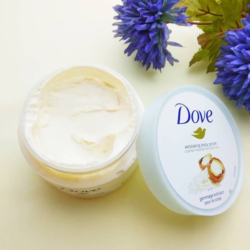 DOVE (298g) Ice Cream Body Scrub/ BODY CREAM Exfoliating Body Polish