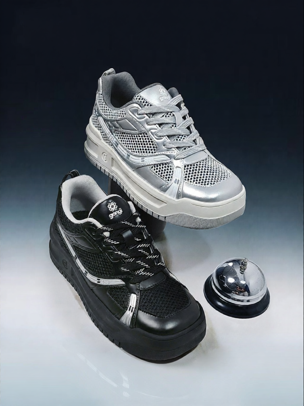 Elevated Soft Bottom Sneakers Women Casual Sport Shoes Silver ราคา 3,638 บาท*ส่งฟรี