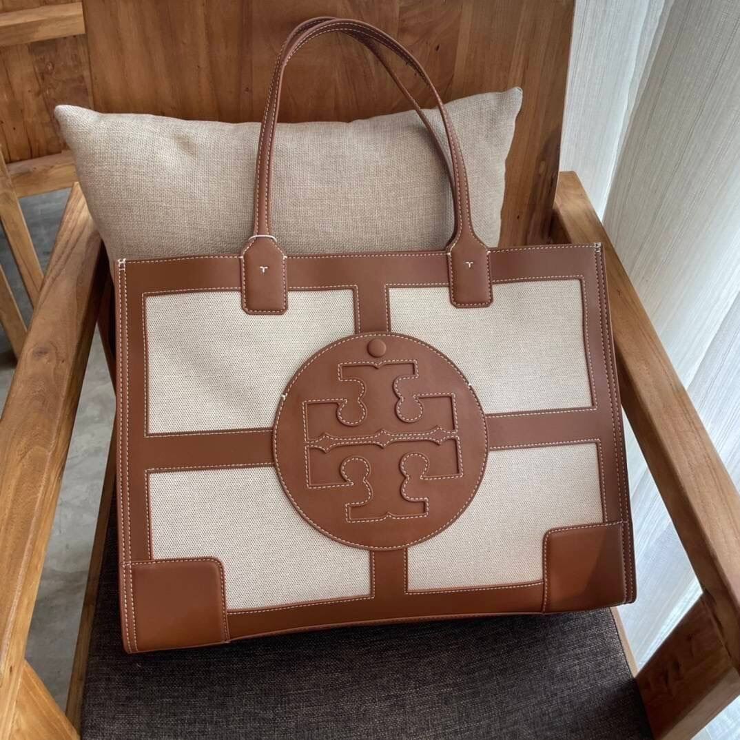 Tory Burch Ella Canvas Quadrant tote วัสดุ ผ้า Canvas - coach_outlet ...