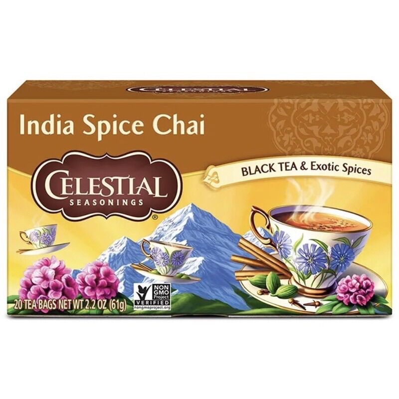 Celestial India spice chai black tea 20teabags ชาดำกลิ่นเครื่องเทศ