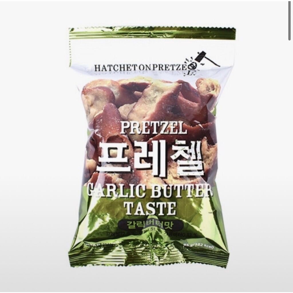 Pretzel Garlic butter taste เพรทเซล รส เนยกระเทียม 85g.exp2023.05.04