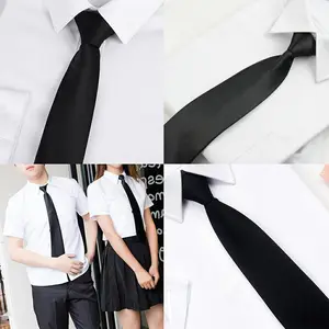 สินค้า (ส่งเร็วจากไทย)เนคไทสำเร็จรูป (สีดำ) เนคไท มีซิปใส่ง่าย ไม่ต้องผูกเนคไทเอง 1 เส้น ยาว 40 ซม.เนคไทด์ necktie เน็คไท tie ไทด์ เนคไทนักเรียน เนคไทผู้ใหญ่ เนคไททำงาน เนคไทสูท