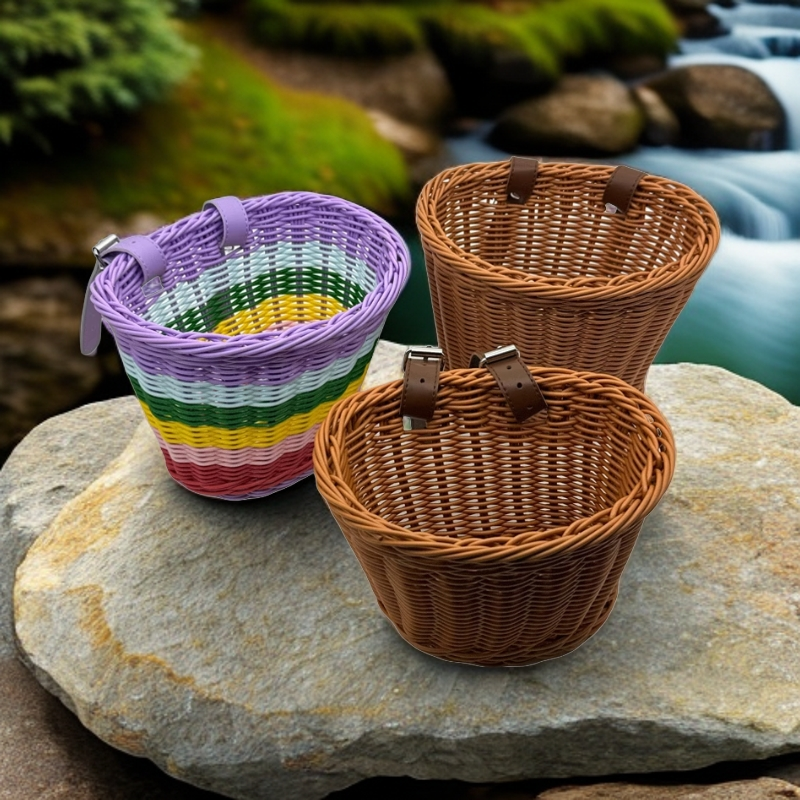 Wicker Basket Children's Tricycle Skateboard Three-Wheel Carriage Baby Stroller Toy Accessories Fun Parent-Child Activity