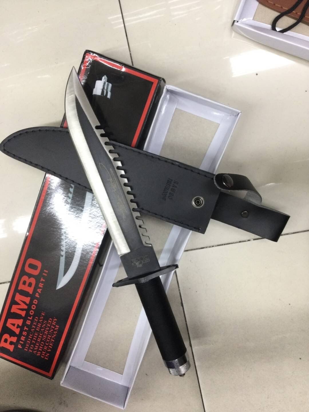 มีดพกแรมโบ้แท้ 100%RAMBO มีดอุปกรณ์เดินป่าและทำครัวน้ำหนักดี | Lazada.co.th