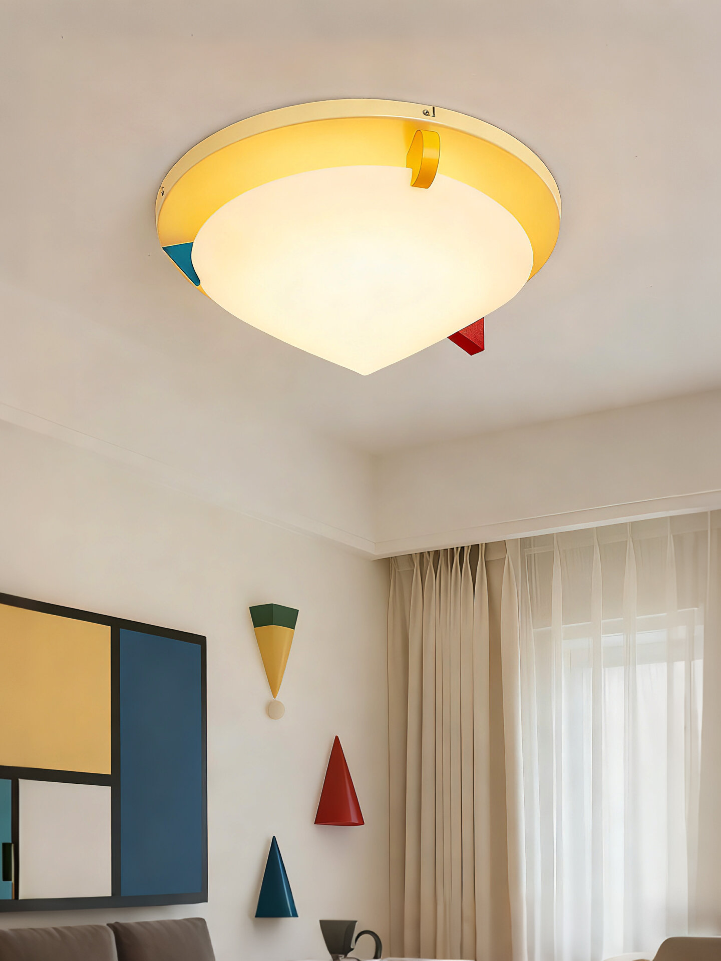 QIDUN | Vintage Cream French Conical Creative Designer Bedroom Study Children's Room Light ราคา 3,343 บาท*ส่งฟรี