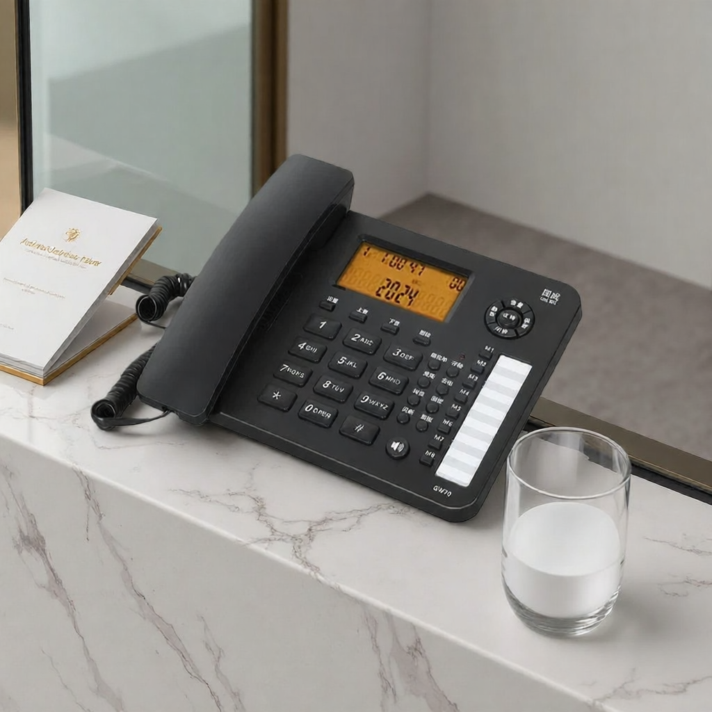SunCorp | Silent No-Battery Call Transfer Blacklist Office Home Dual-Port Landline Telephone ราคา 505 บาท*ส่งฟรี