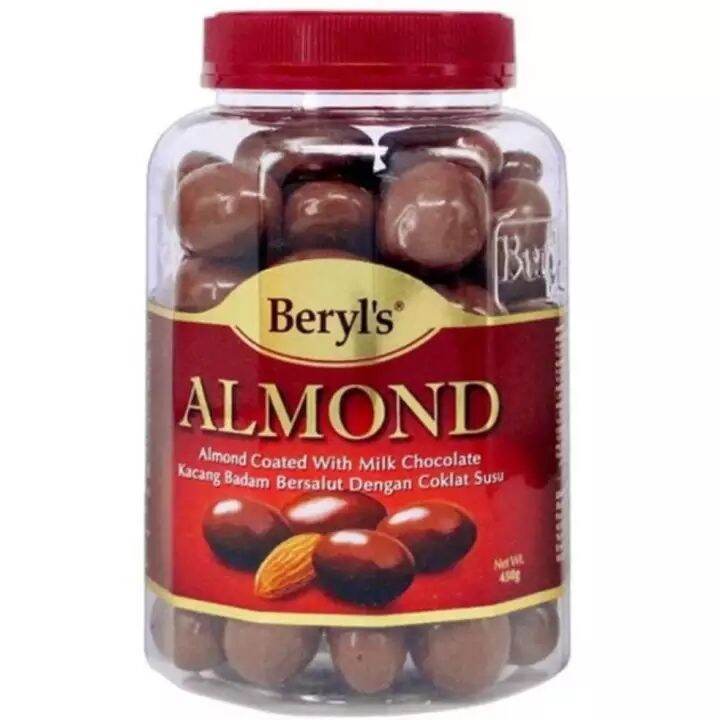 Beryl's​ Almond​ Chocolate​ 450​กรัม​ ฝาสีแดง