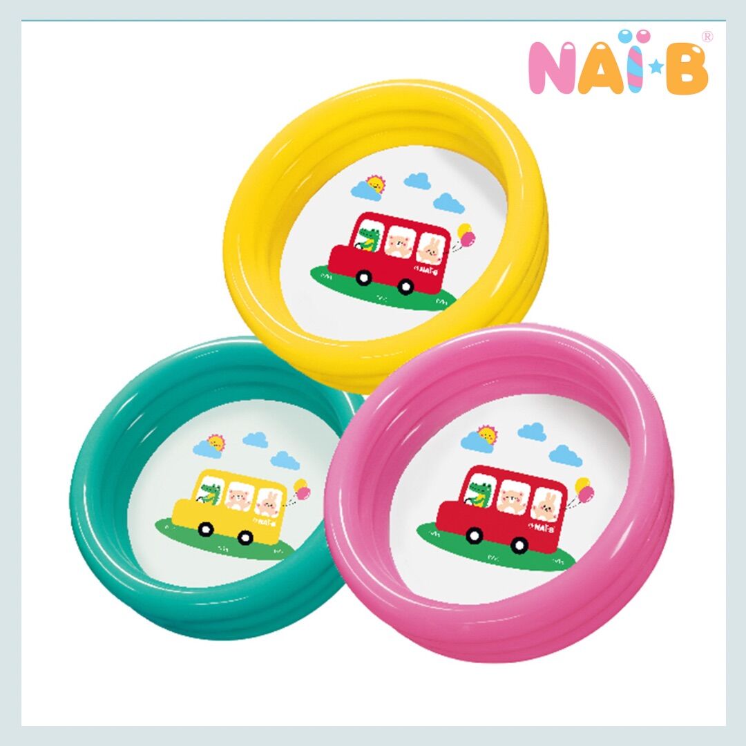 NAI-B KIDS POOL with drain made in Korea with 3 colors (Mint, Pink, Yellow) ราคา 2,190 บาท*ส่งฟรี