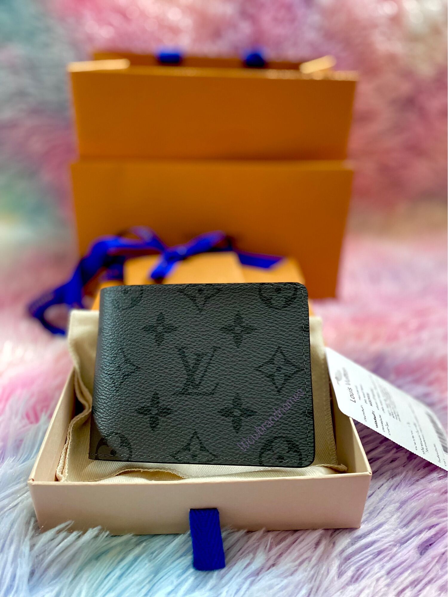 Black Louis Vuitton Nigo Monogram Denim Slender Wallet – Designer