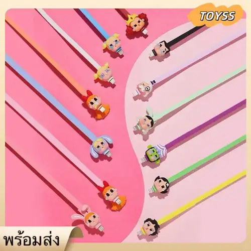 พร้อมส่งในไทย 💖ของแท้ สายชาร์จ iPhone / Type-C POPMART CRYBABY × Powerpuff Girls Series Cable