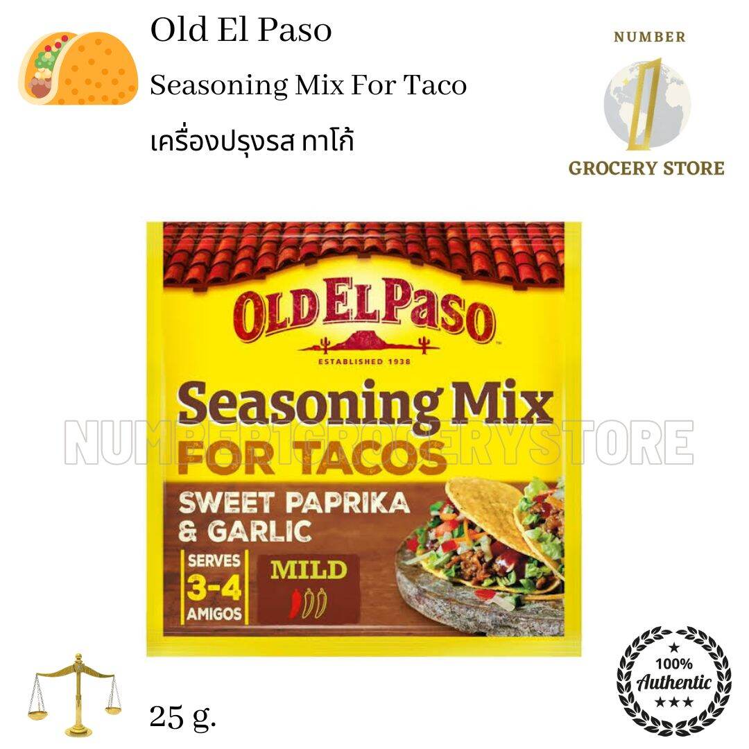 Old El Paso Seasoning Mix For Taco 25g. เครื่องปรุงรส ทาโก้ Number 1