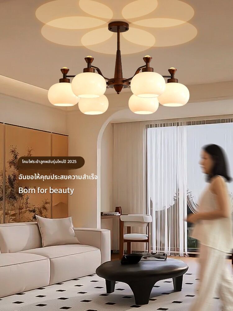 AOZZO | Vintage French Antique Style Persimmon Shape High-end Chandelier ราคา 20,244 บาท*ส่งฟรี