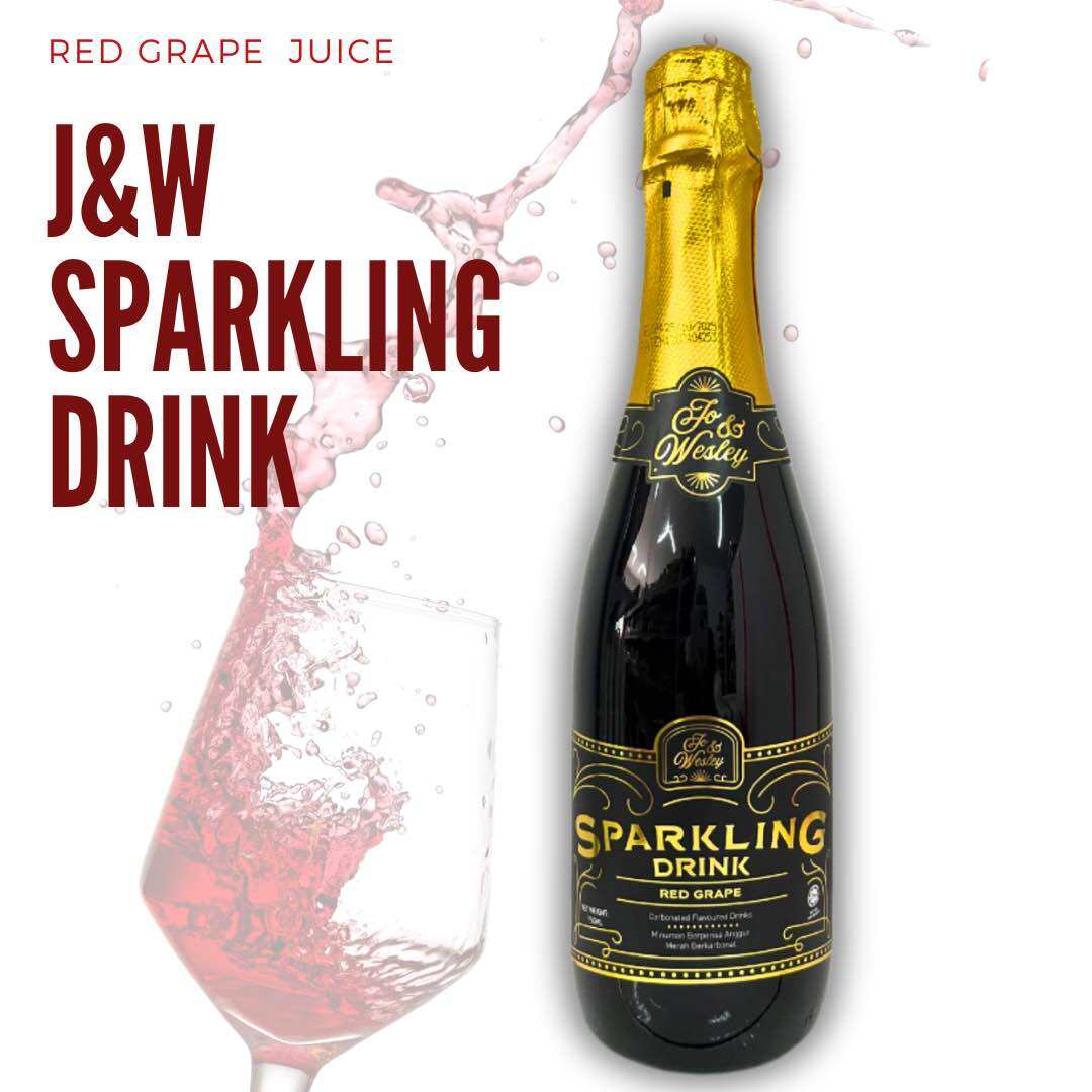 J&W sparkling drink red grape น้ำผลไม้ เข้มข้น ฮาลาล ขนาด 750 ml