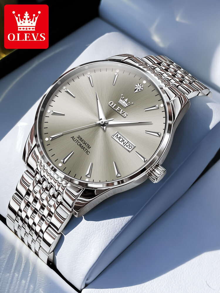 [OLEVS | Automatic Mechanical Men Watch Steel Band Business Waterproof,OLEVS | Automatic Mechanical Men Watch Steel Band Business Waterproof,] ราคา 2,818 บาท*ส่งฟรี