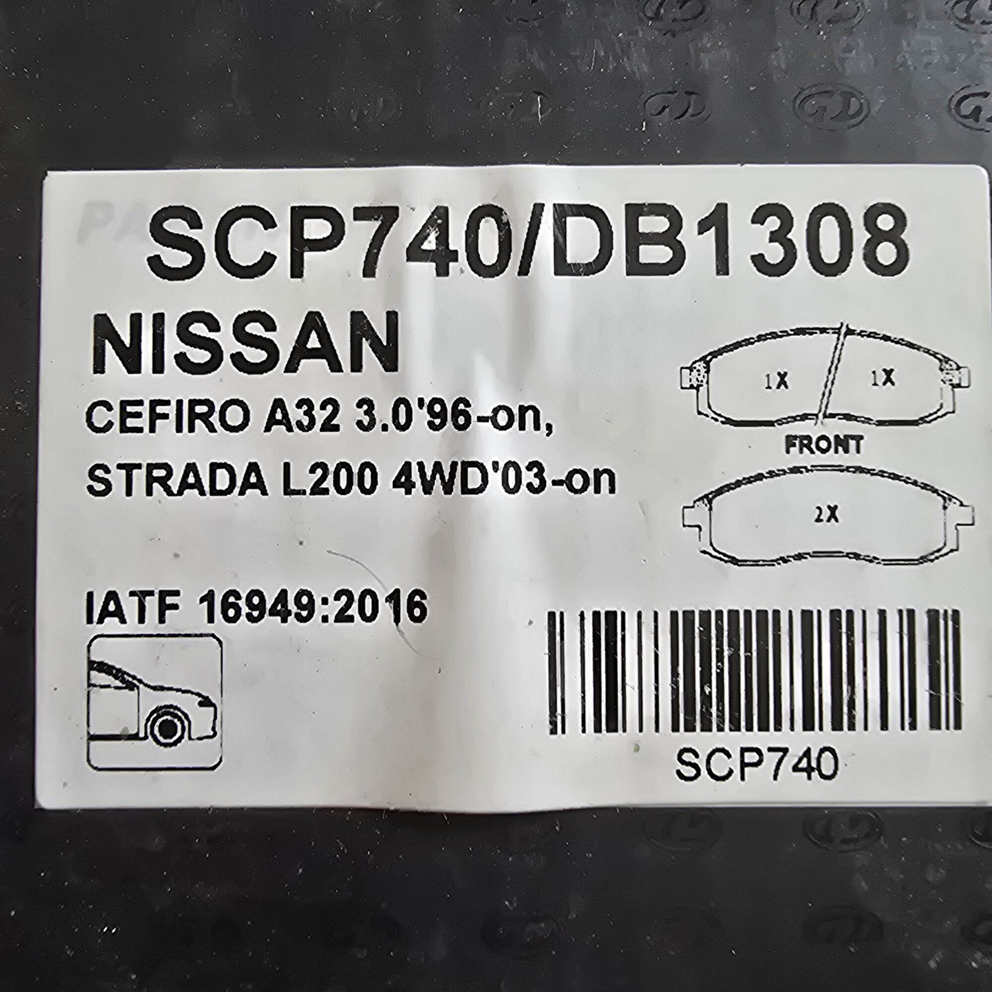 Gd Good Brake Pads, Good Brake Pads for Front Brakes, Front Brake Pads, Scp740/Db1308 Nissan Cifiro A32 3.0'96-On Mitsubishi Strada L200 4 Wd'03-On, Has Sound-Absorbing Pads. ราคา 550 บาท*ส่งฟรี