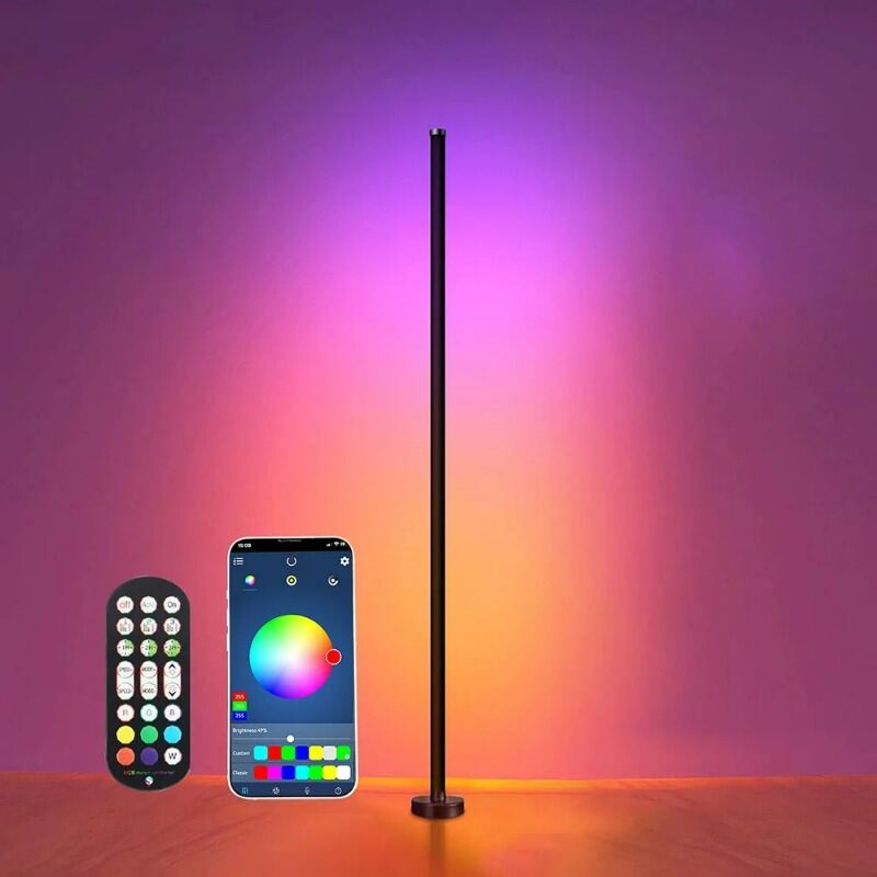 LED โคมไฟบรรยากาศโคมไฟตั้งพื้น RGB รีโมทคอนโทรลและการควบคุม APP การซิงโครไนซ์เพลงแสง Esports เกมอารมณ์โคมไฟตั้งโต๊ะ