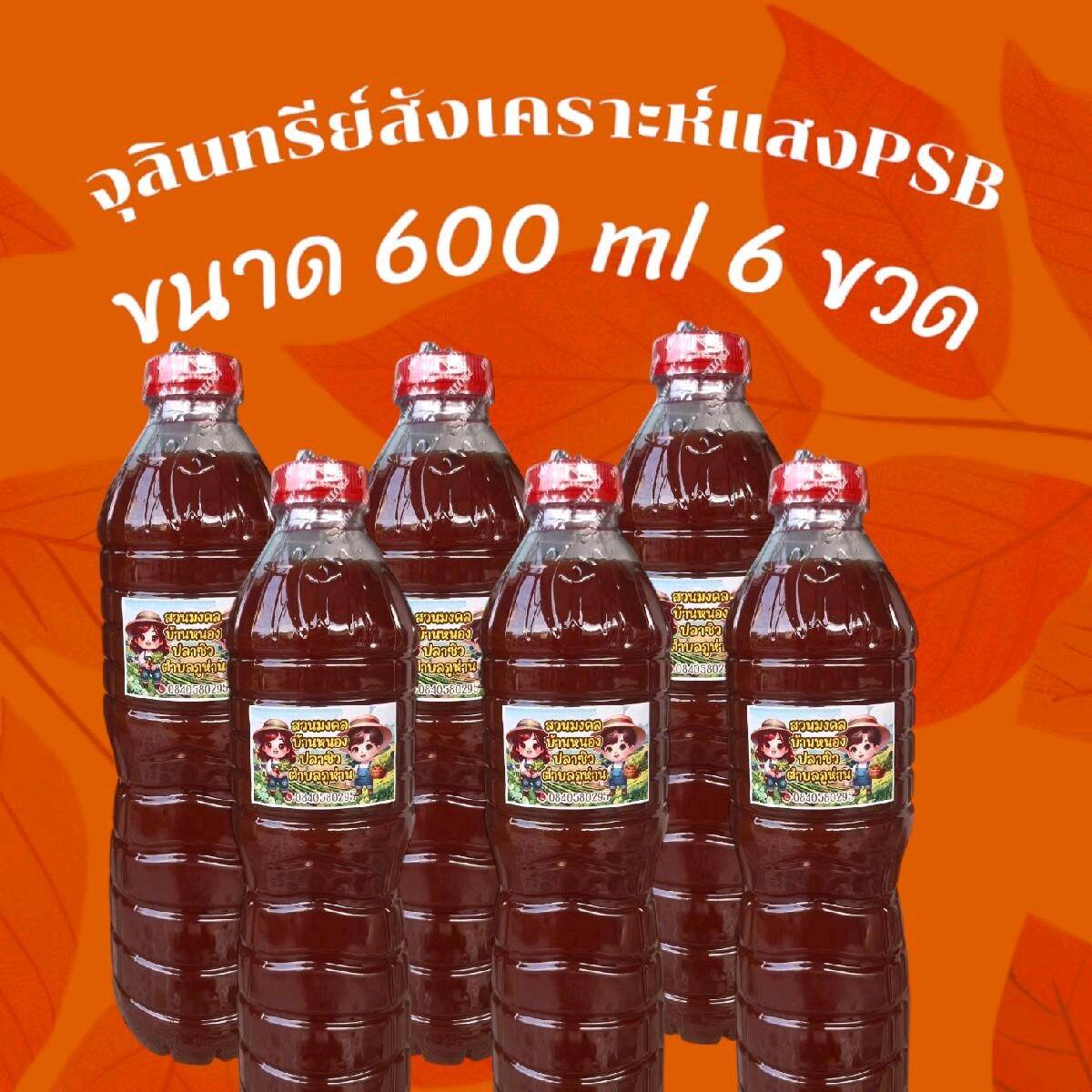 หัวเชื้อจุลินทรีย์สังเคราะห์แสง PSB 100% ขนาด 500 ml 6 ขวด ราคา 95 บาท*ส่งฟรี