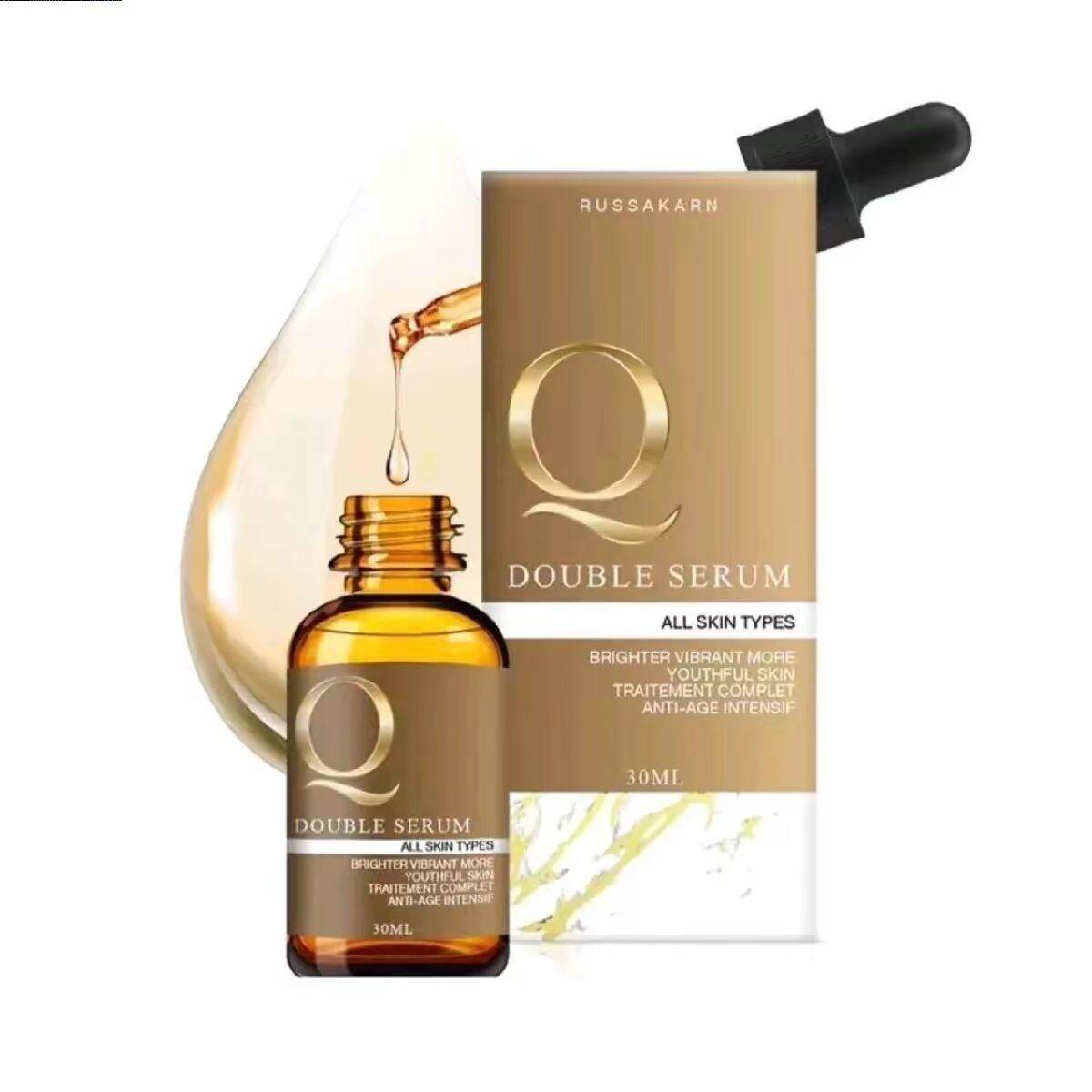 Serum Cue ​   Concentrated Q ​   Double Serum for the Face, Skincare, Contains 1 Bottle, Quantity 30 Ml. Skincare Helps to Revitalize the Skin and Reduce the Appearance of Facial Wrinkles. ​   Acne Fades. 
 
 Concentrated Serum