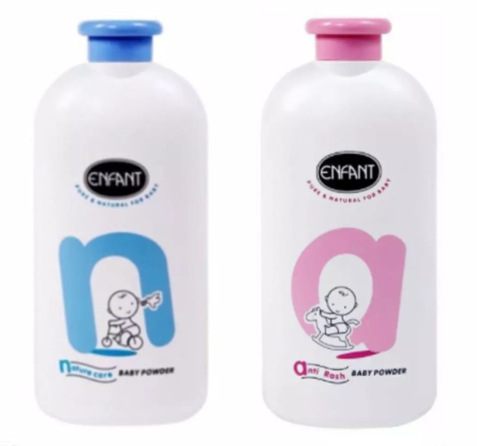 (แพ็คคู่) แป้งเด็กอองฟองต์ ENFANT BABY POWDER (สีชมพู400g+สีฟ้า400g.)