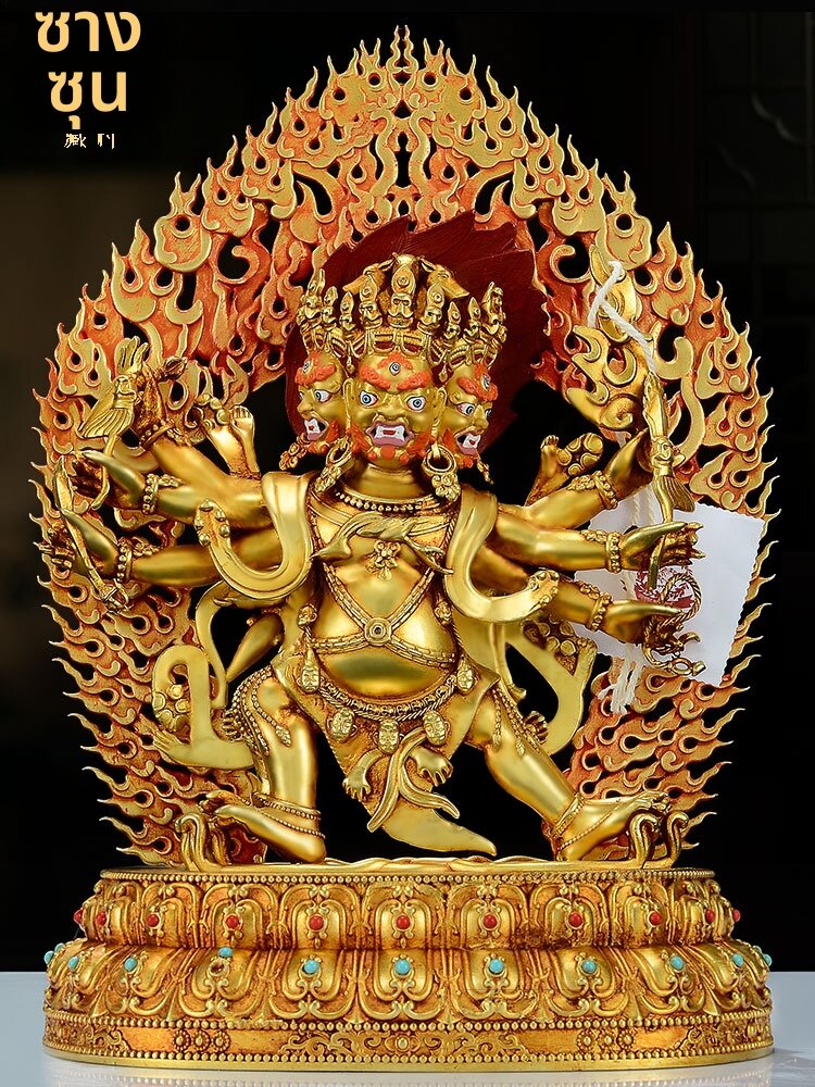 [ZANGCUN | Tibetan-style Gilded Copper Sculpture of Horse Head Vajra Indoor Decor,ZANGCUN | Tibetan-style Gilded Copper Sculpture of Horse Head Vajra Indoor Decor,] ราคา 28,741 บาท*ส่งฟรี