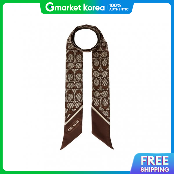 Coach | Seasonal 26Ss Coach Signature Women's Silk Skinny Scarf C2783 Mpl ราคา 3,863 บาท*ส่งฟรี