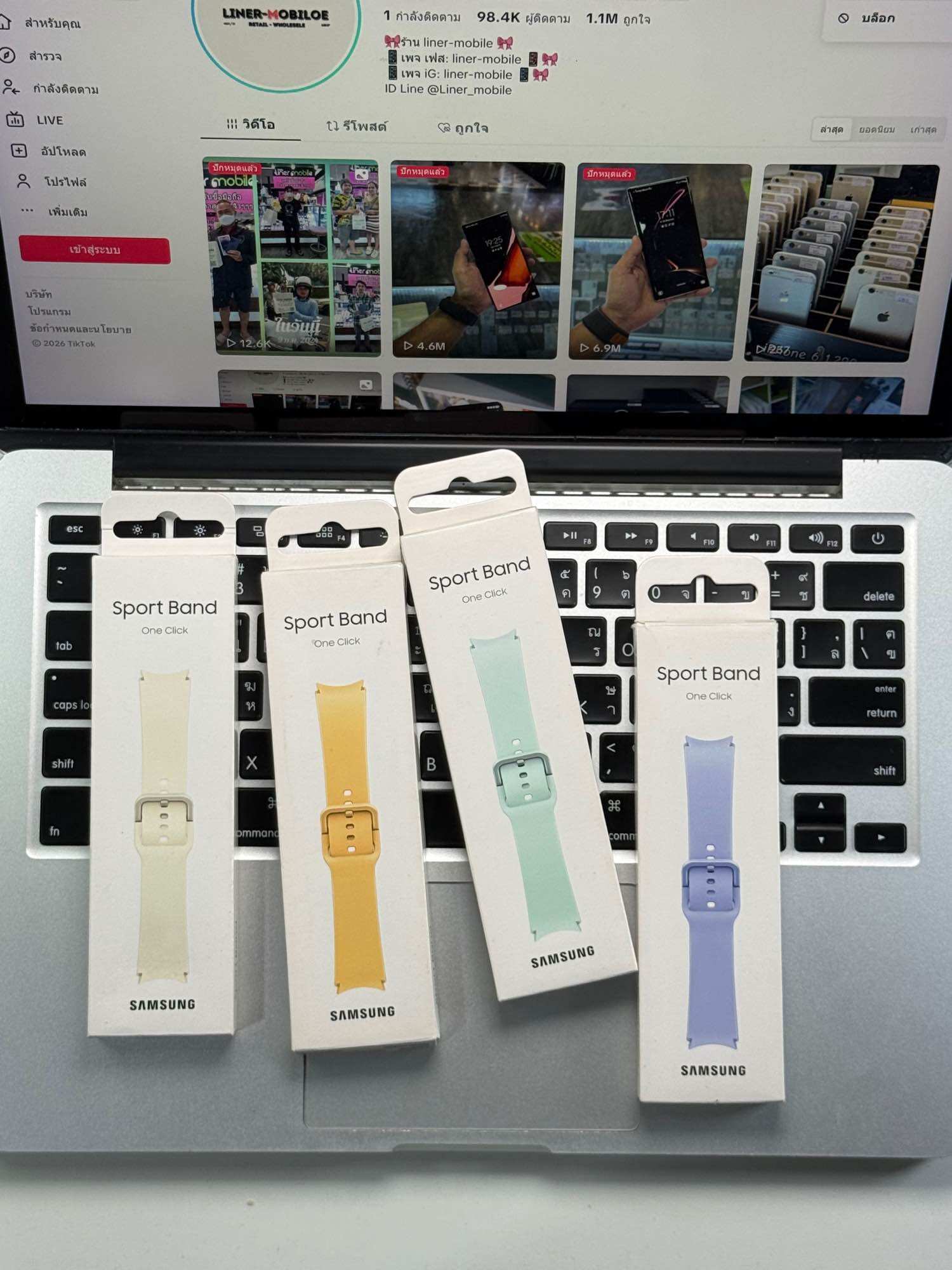 Samsung Sport Band (S/M) Watch4 Strap (One Click) (Compatible with Galaxy 4 5 6 7 Series) ราคา 290 บาท*ส่งฟรี