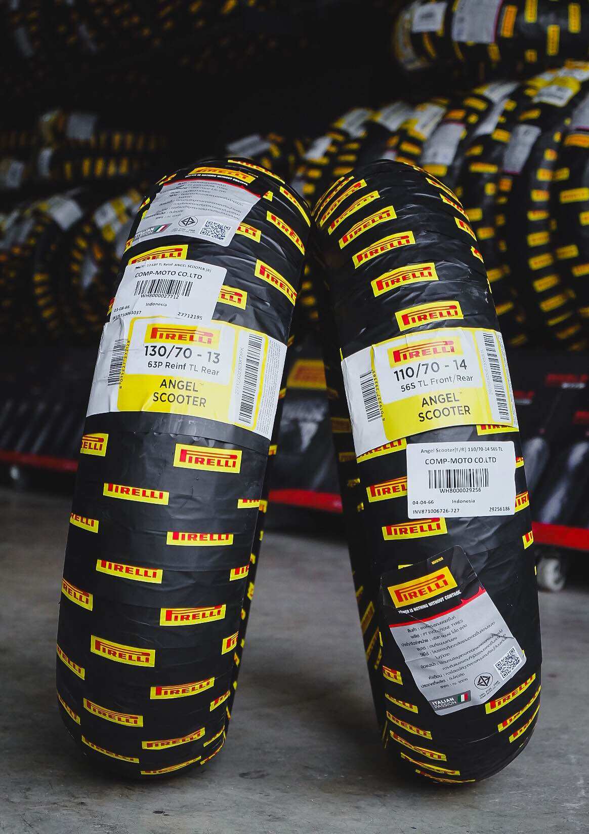 ยาง PIRELLI ANGEL SCOOTER ใส่ PCX160 ปี 2022 ไซส์เดิมคู่ละ 4,050฿ (ยาง ...