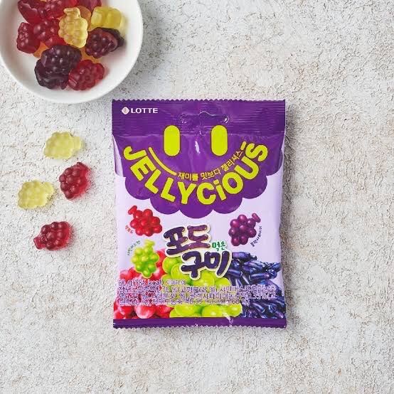 เยลลี่เกาหลี รวมรสองุ่น Lotte Jellycious Grape Jelly 