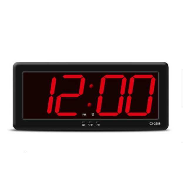 นาฬิกา LED Caixing รุ่น CX-2288 นาฬิกาดิจิตอลติดผนังขนาดใหญ่ นาฬิกาแขวนพนังและตั้งโต๊ะได้ ขนาดใหญ่ พร้อมหัวชาร์จและUSB ราคา 499 บาท*ส่งฟรี