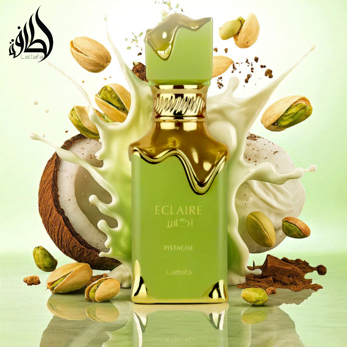 Eclaire Pistache Edp 100ml by Lattafa Authentic 💯 (the Scent of Creamy Pistachios Is Tempting.) ราคา 1,290 บาท*ส่งฟรี