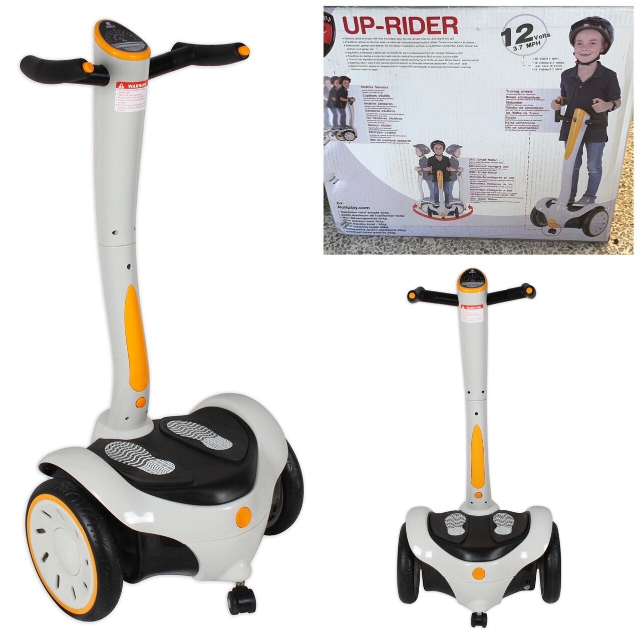 Toy House Up Rider 12V Power Ride-On Series, White 