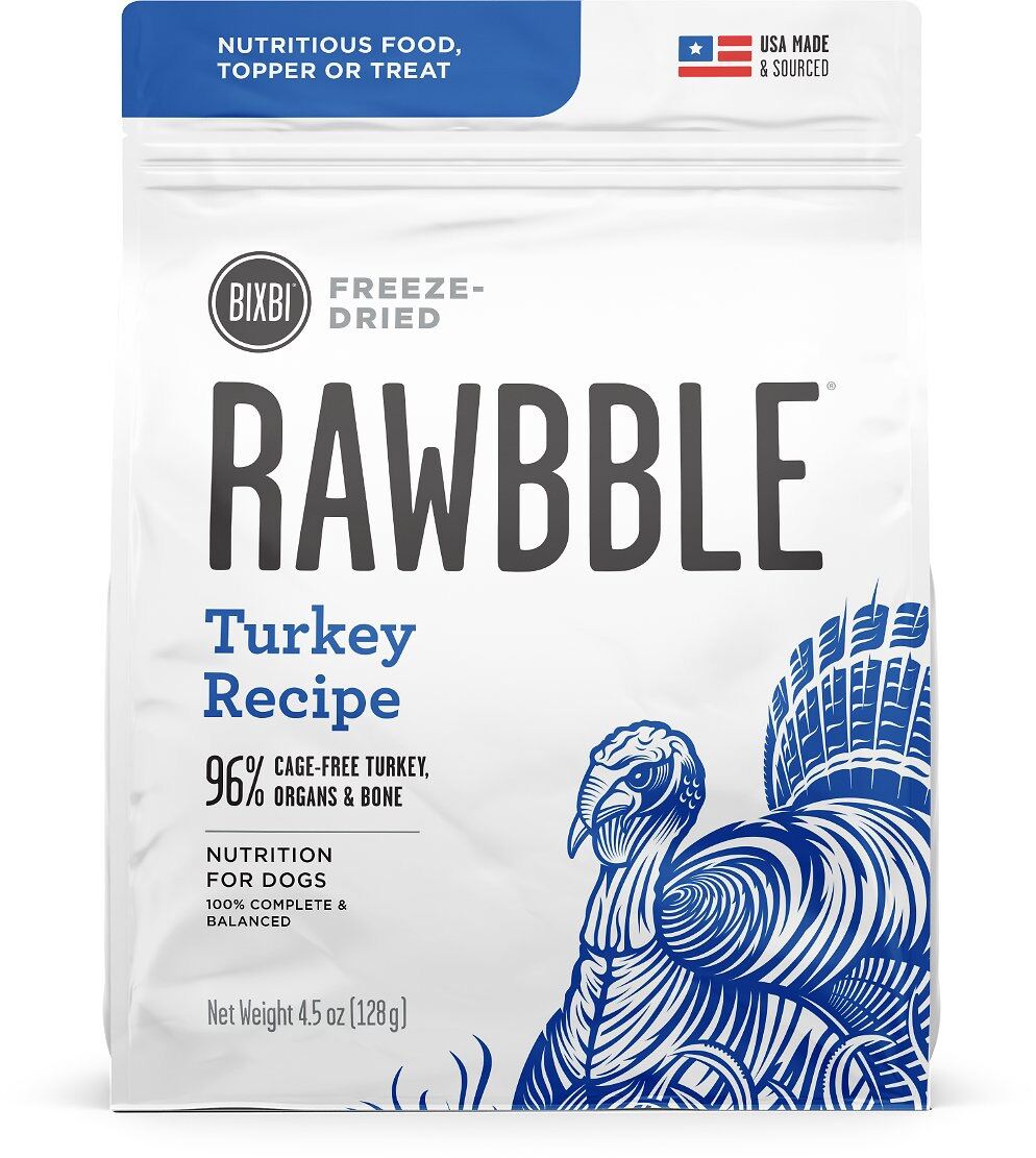 อาหารสุนัข Bixbi Freeze-Dried Rawbble สูตร Turkey ขนาด 128 g