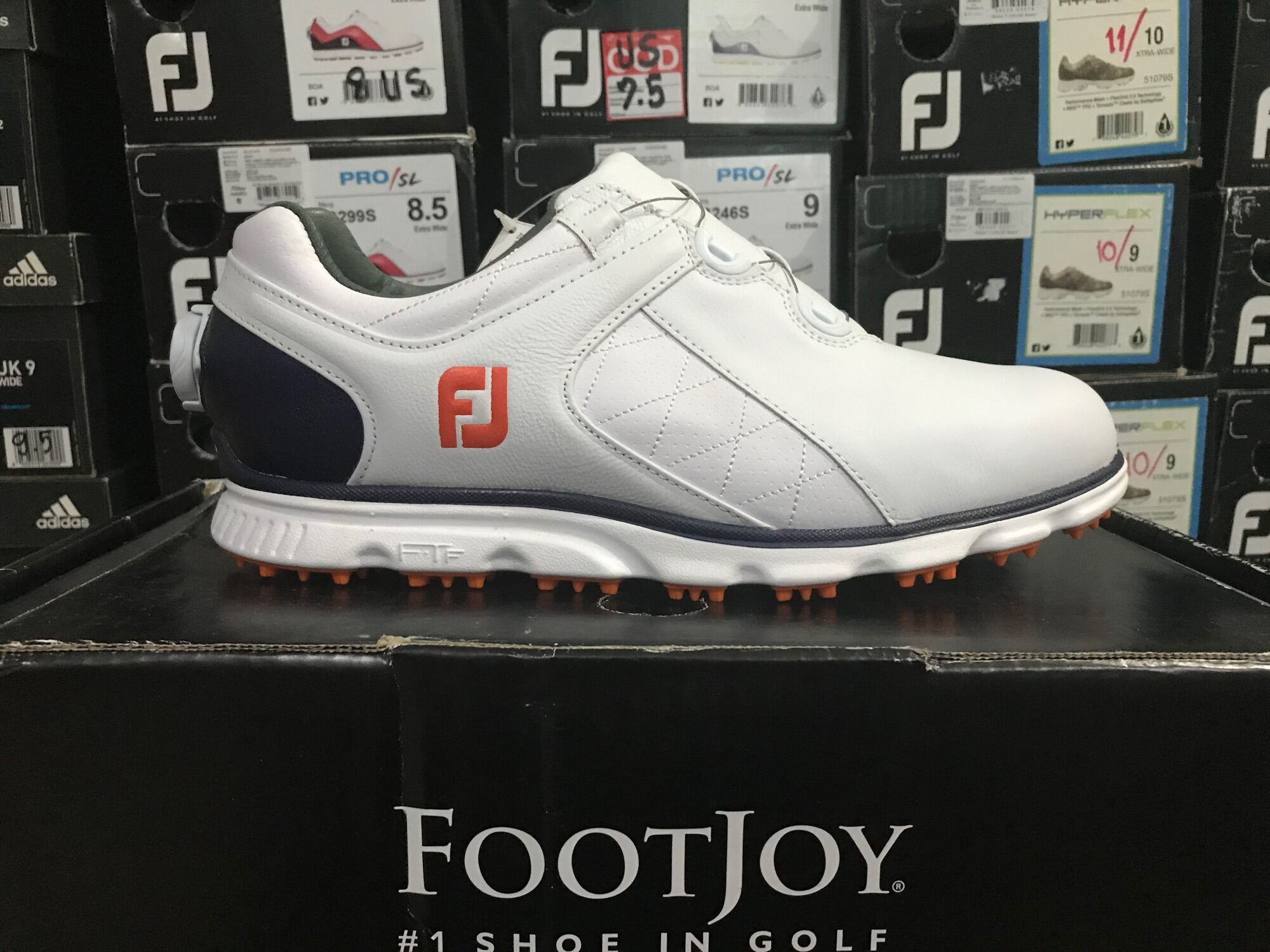 รองเท้ากอล์ฟ Foot joy Pro SL BOA WHT/NAVY/ORANGR