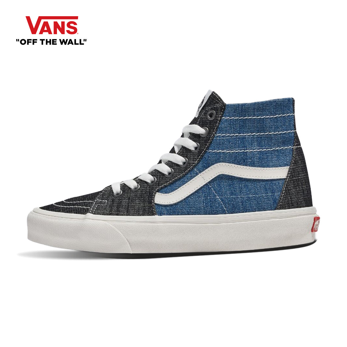 Vans Sk8_Hi Tapered - Threaded Denim Black/White Sneakers Vans Men Women ราคา 1,700 บาท*ส่งฟรี