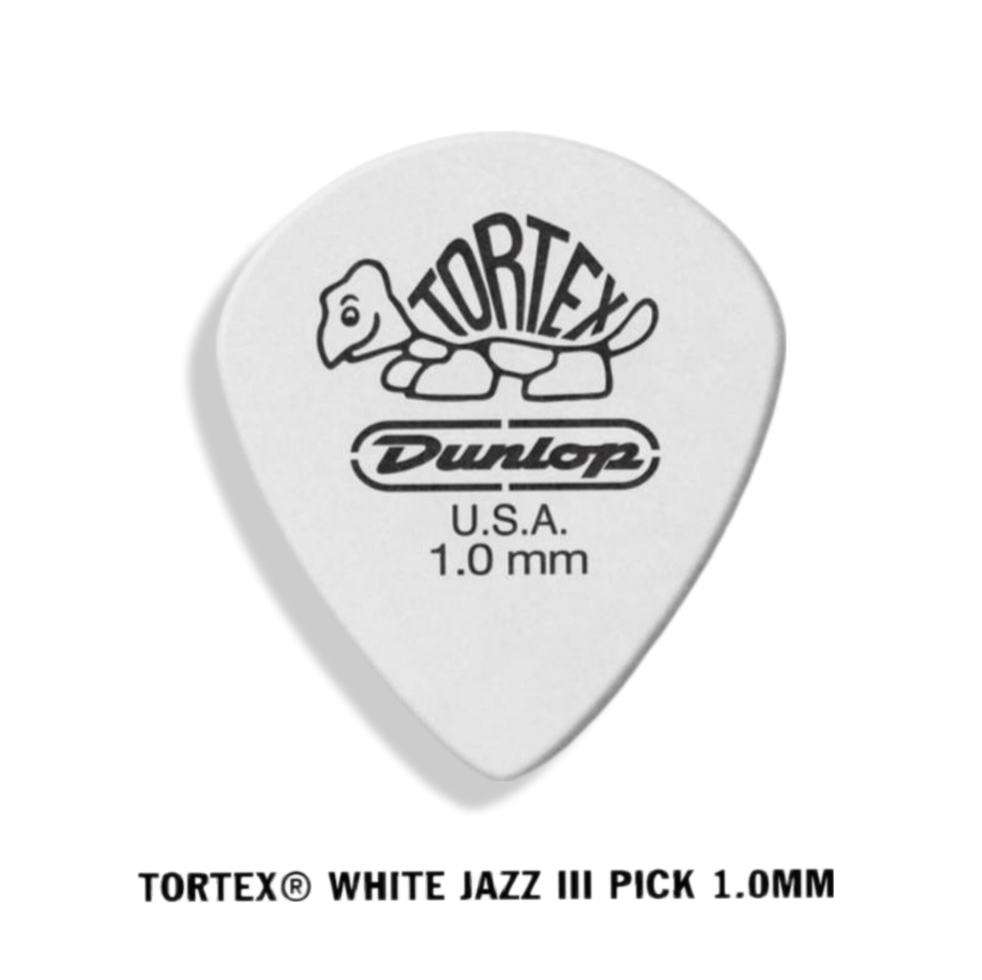 PICK Jim Dunlop TORTEX WHITE JAZZ III แท้ U.S.A.100ปิ๊กกีตาร์(เต่าขาว ...