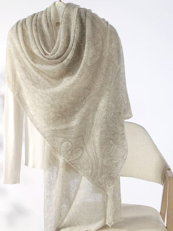 XIZILU | Luxurious Design 100% Cashmere Shawl Scarf ราคา 2,578 บาท*ส่งฟรี