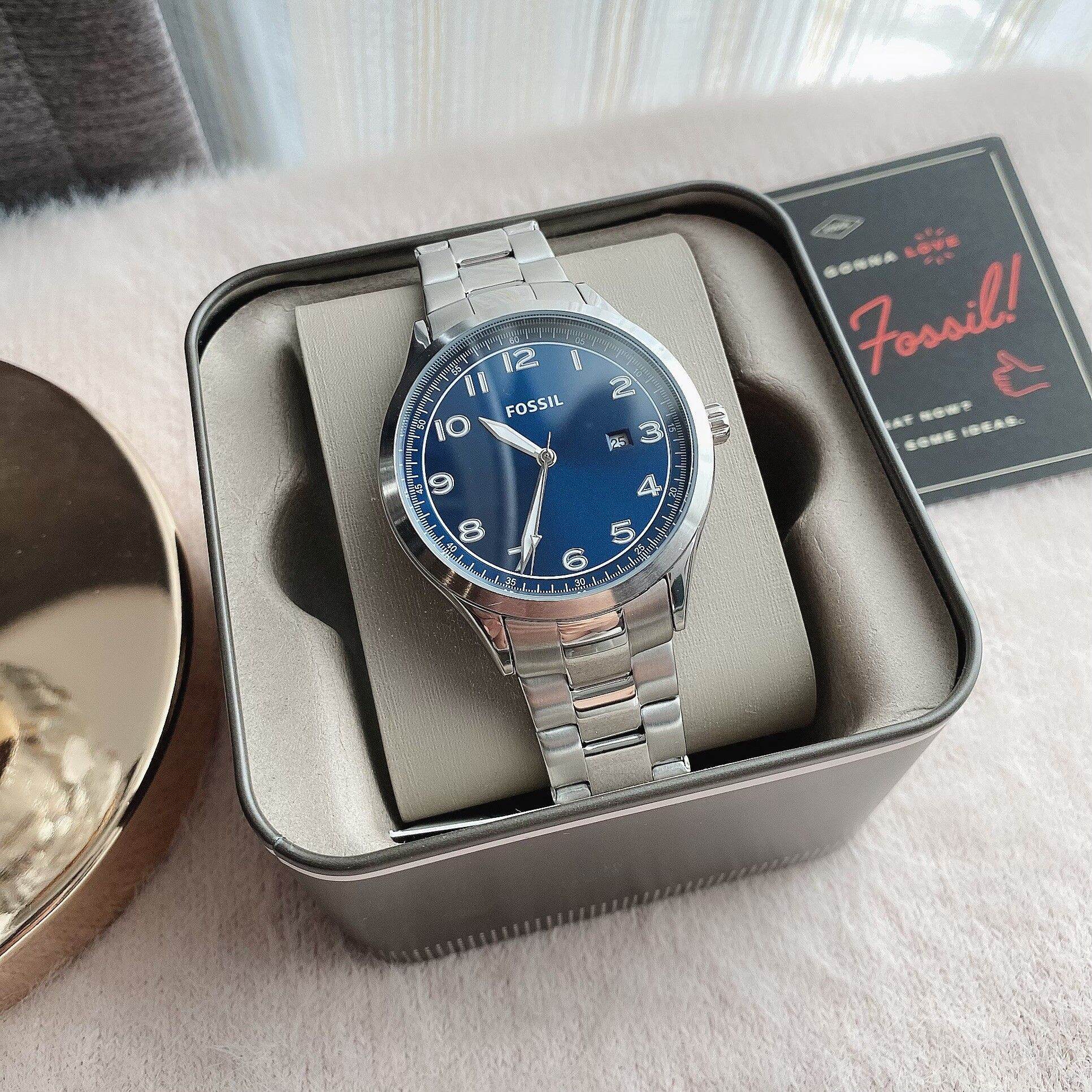 FOSSIL Wylie Three-Hand Date Stainless 