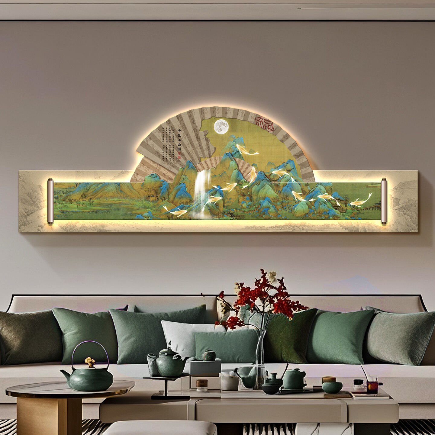 XIANGTUYIN | Sofa Wall Art with Sandstone LED Ambiance ราคา 4,554 บาท*ส่งฟรี
