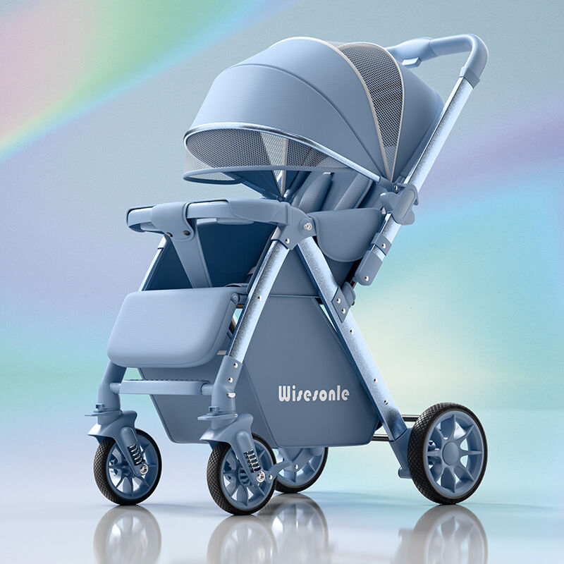 BONINGYU | High Visibility Adjustable Stroller Light Portable Foldable Dual Facing Shock Absorption