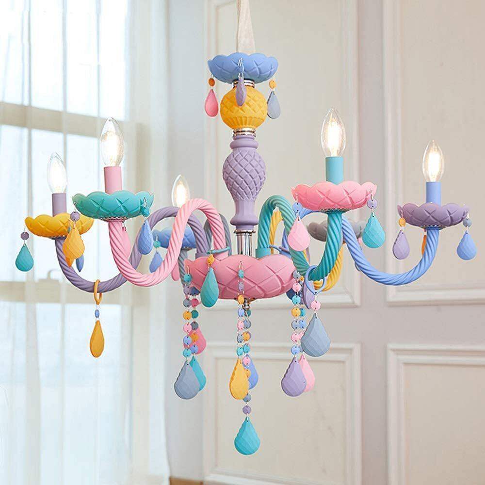 ZHUOLESHI | Princess Room Macaron Crystal Chandelier ราคา 3,034 บาท*ส่งฟรี