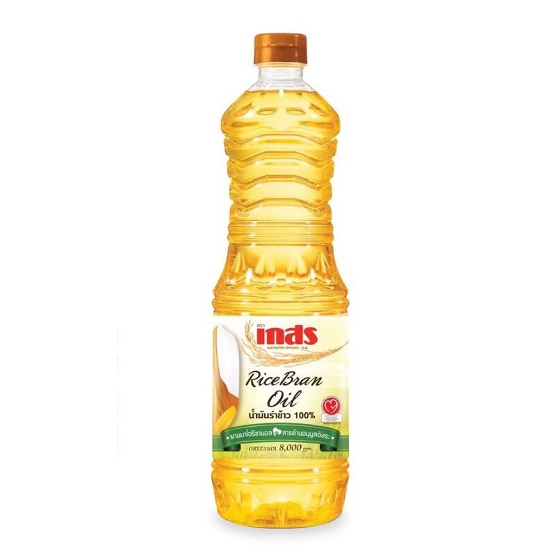 น้ำมันรำข้าว 100% ผ่านกรรมวิธี ตราเกสร Rice Bran Oil ปริมาตรสุทธิ 1 ลิตร บรรจุ 1 ขวด