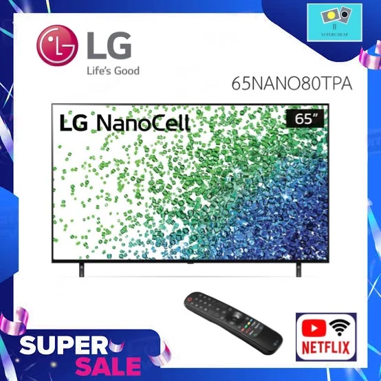 LG NanoCell 4K Smart TV ขนาด 65" รุ่น 65NANO80TPA | NanoCell Display | HDR10 Pro l LG ThinQ AI , 65NANO80