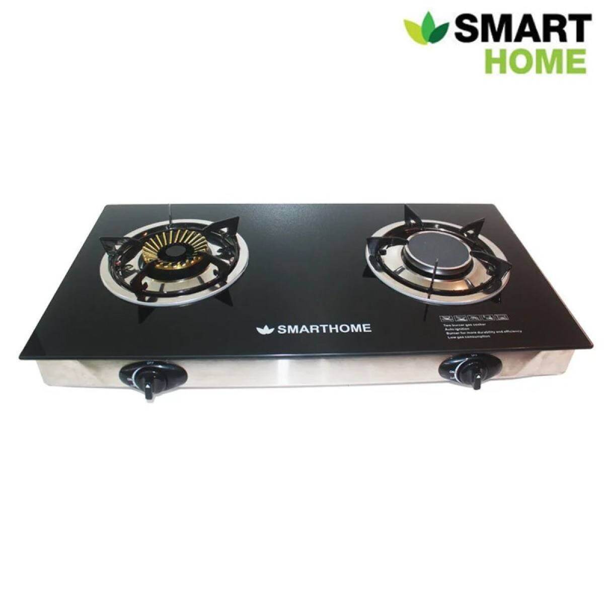 SMARTHOME เตาแก๊สหัวคู่หน้ากระจกนิรภัย รุ่น SM-GA2H-01 หัว - Main Image