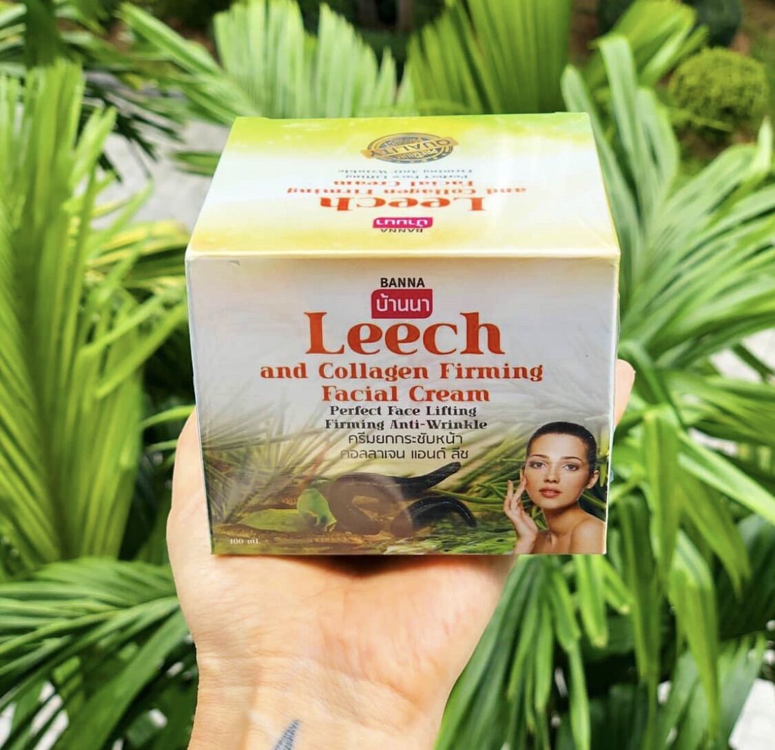 ครีมบำรุงผิวหน้า Leech and Collagen Firming Facial Cream Banna 100 ml